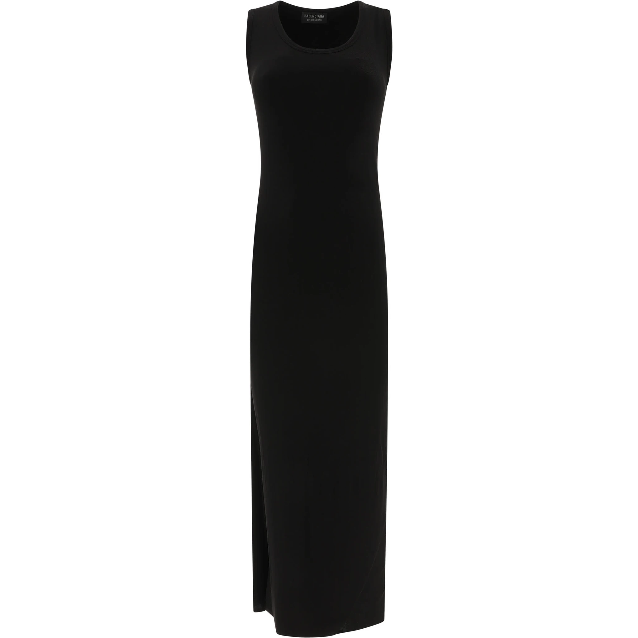 Ribbed jersey sleeveless dress