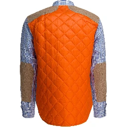 Check shirt with quilted inserts