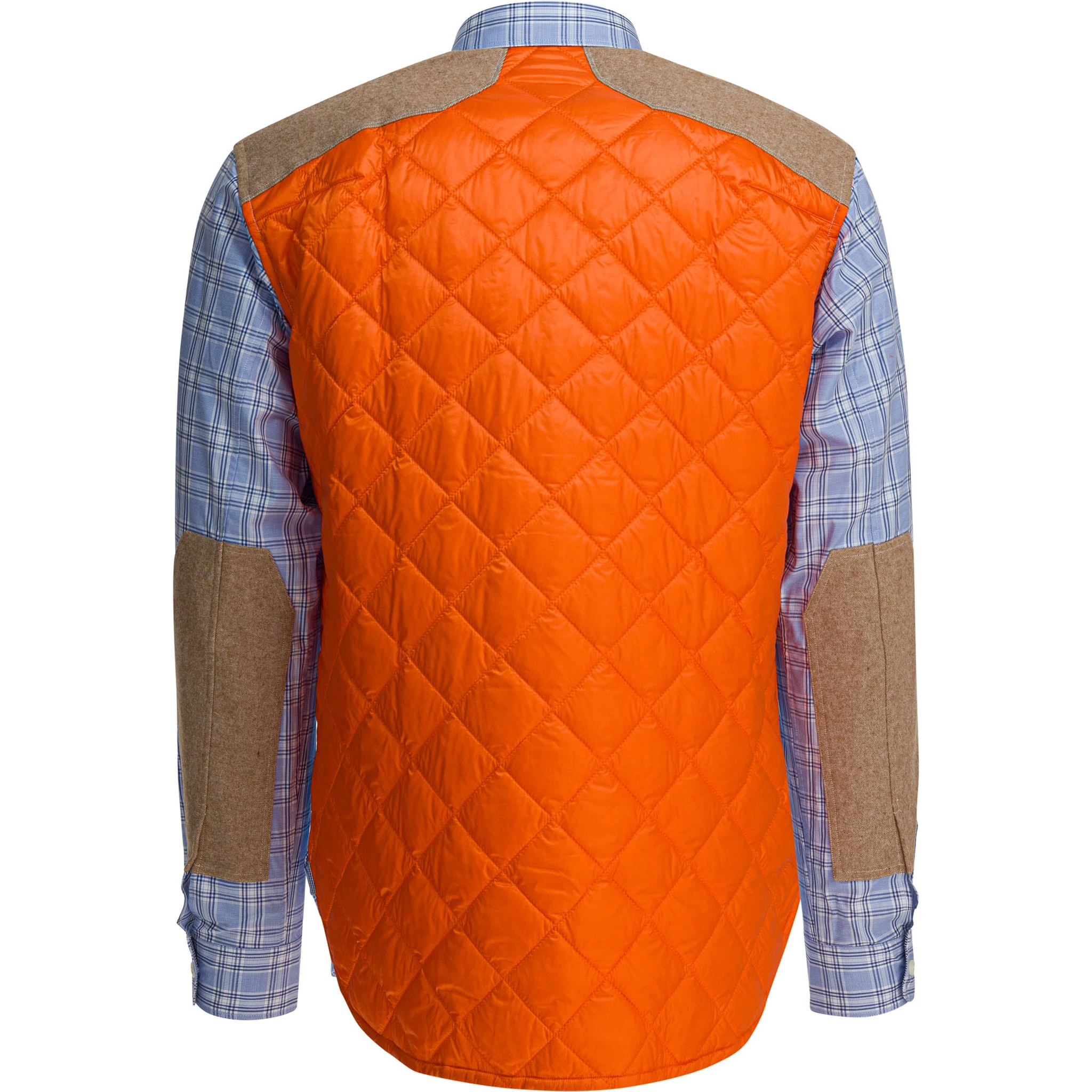 Check shirt with quilted inserts