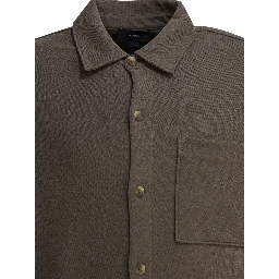 Cotton suede overshirt jacket