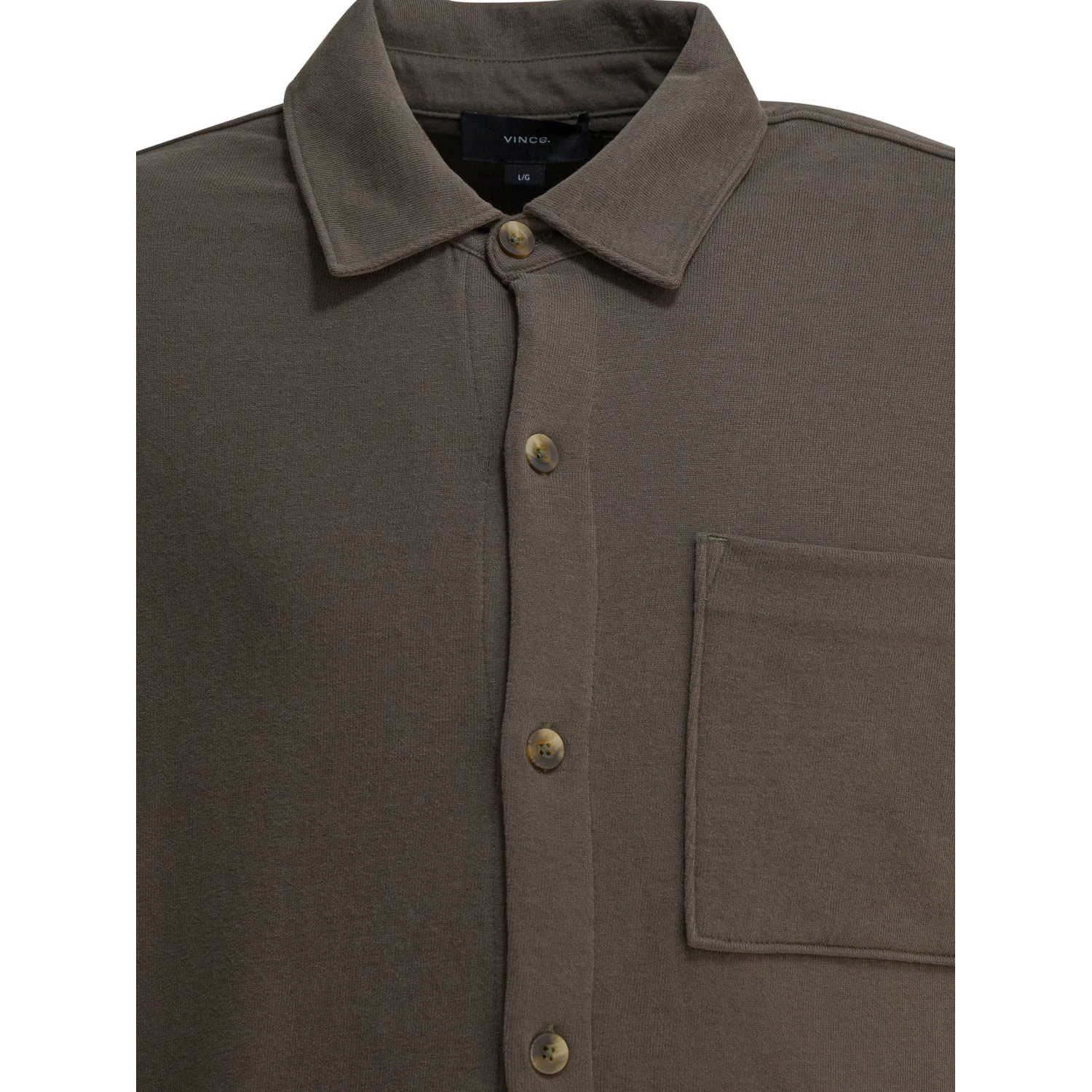 Cotton suede overshirt jacket