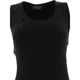 Ribbed jersey sleeveless dress
