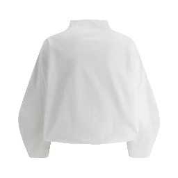 Cropped poplin shirt