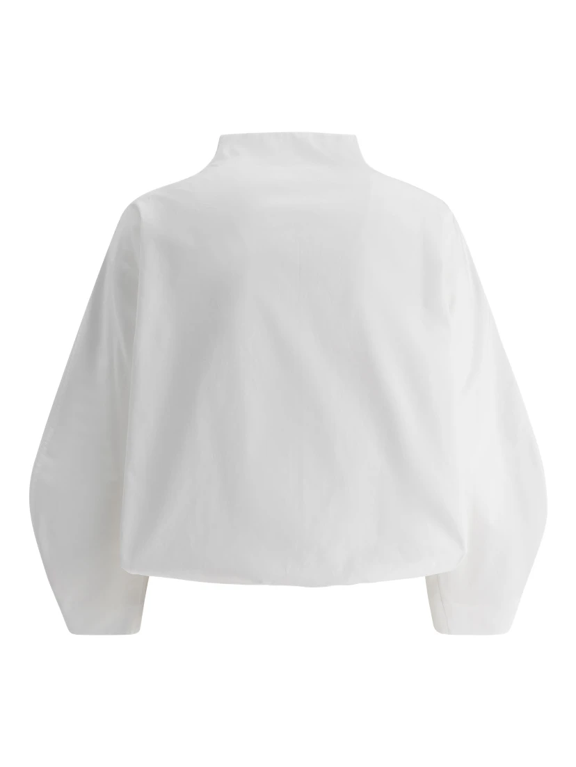 Cropped poplin shirt
