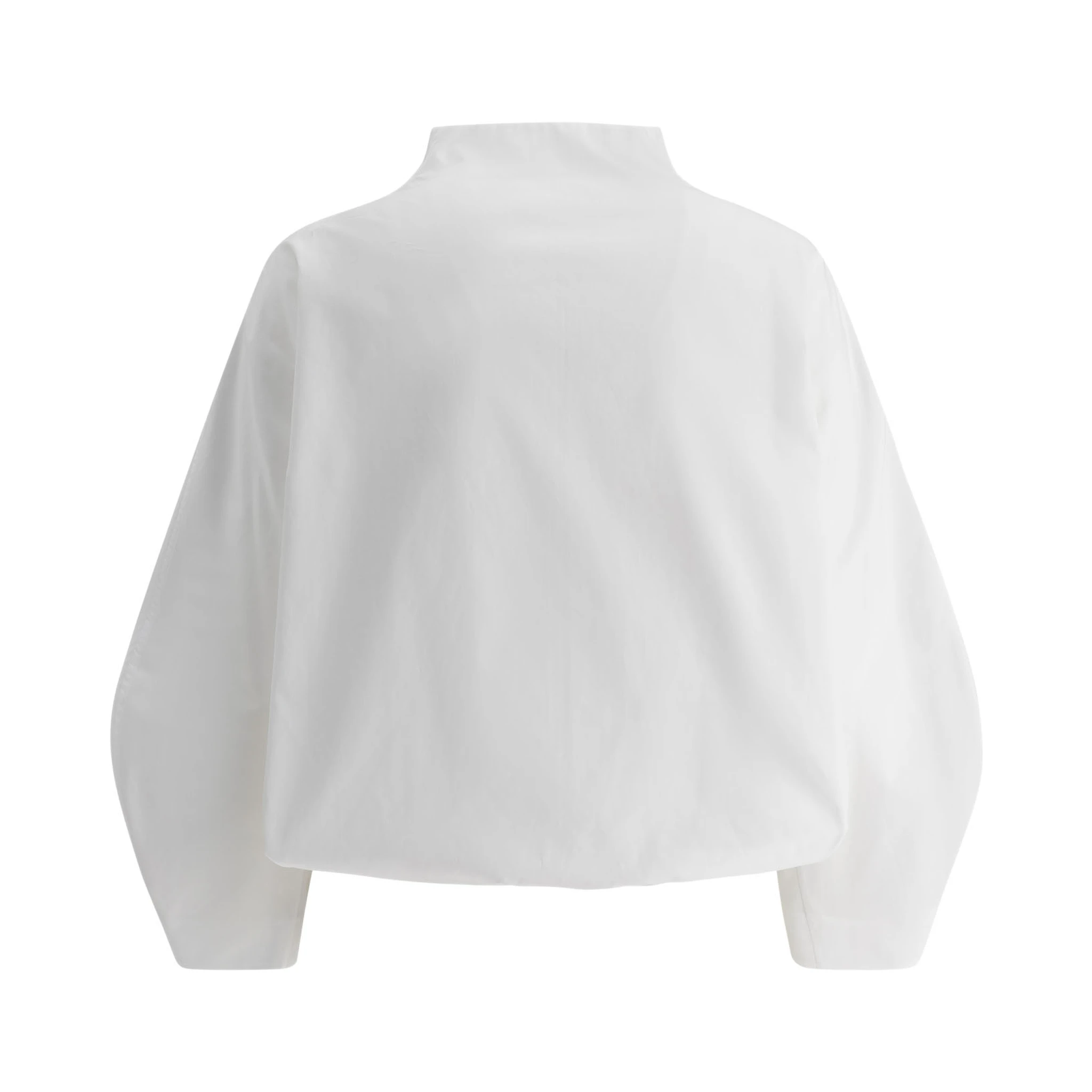 Cropped poplin shirt