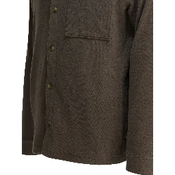 Cotton suede overshirt jacket