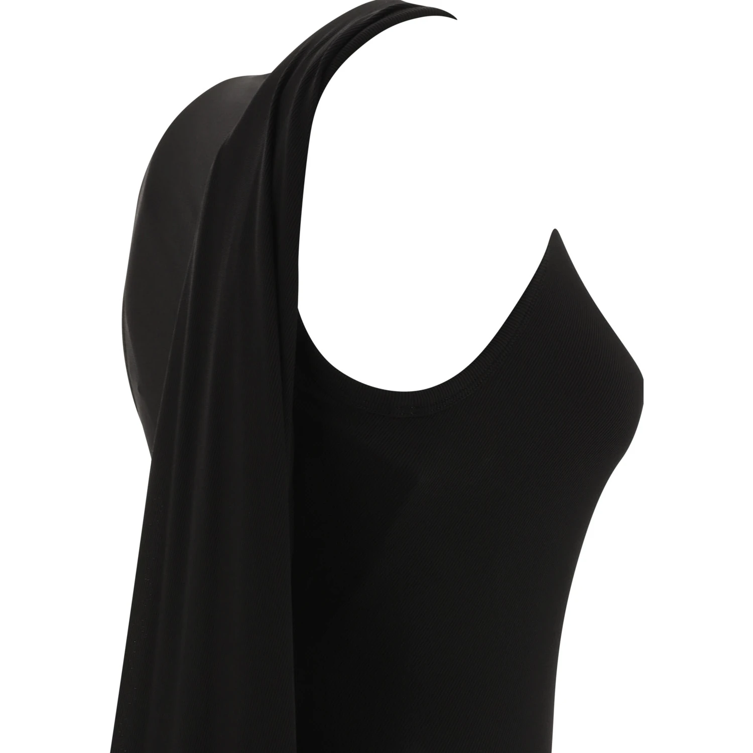Ribbed jersey sleeveless dress