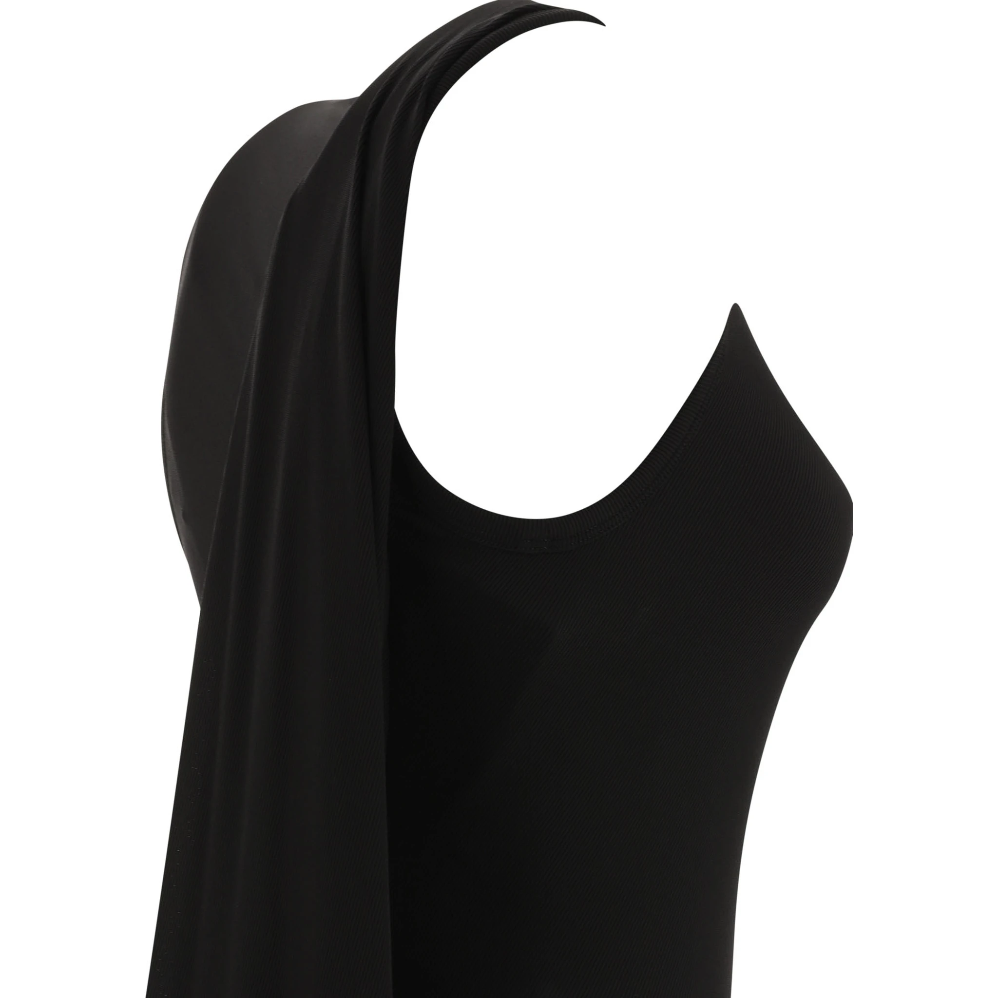 Ribbed jersey sleeveless dress