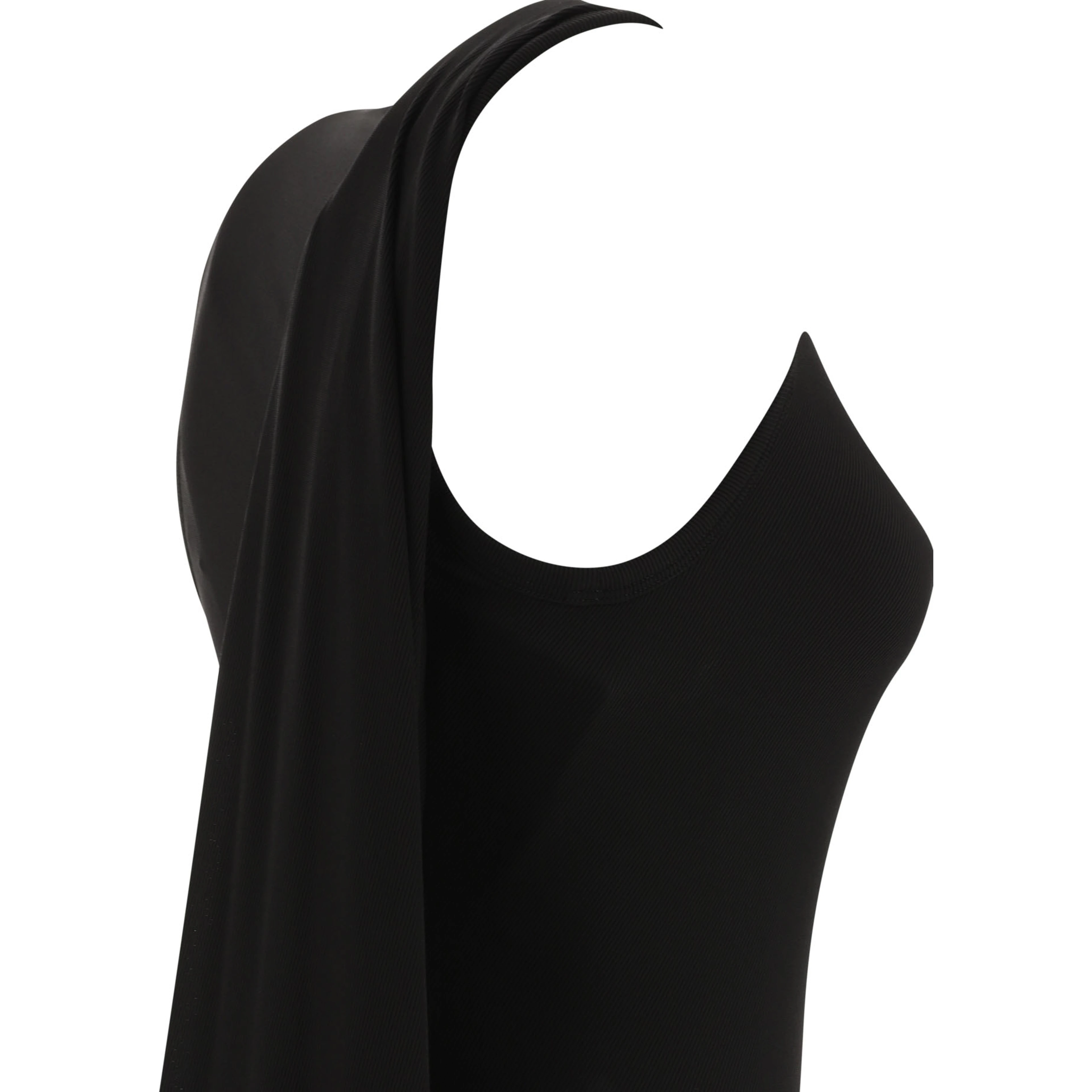 Ribbed jersey sleeveless dress