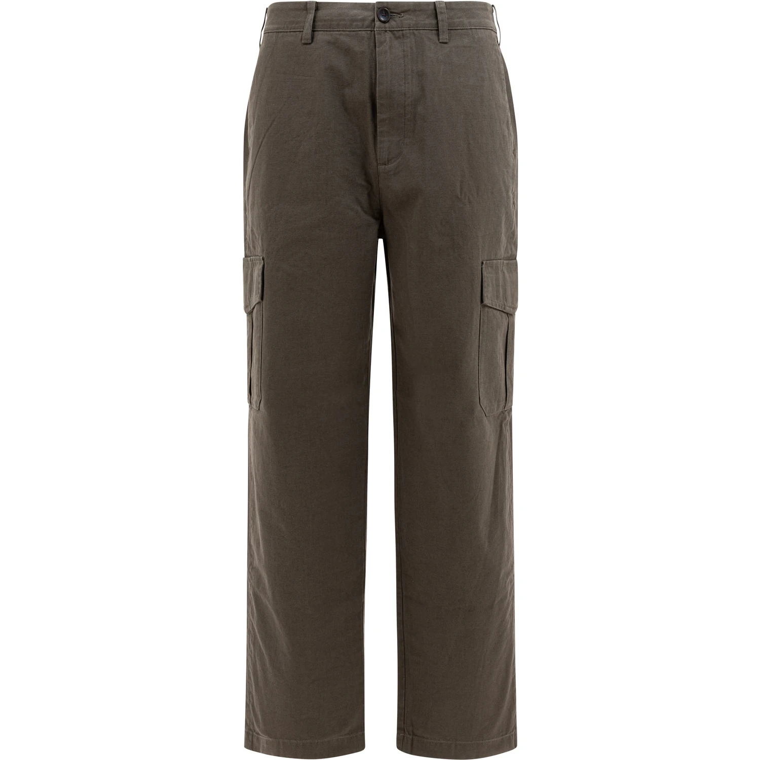 Cotton and linen cargo trousers