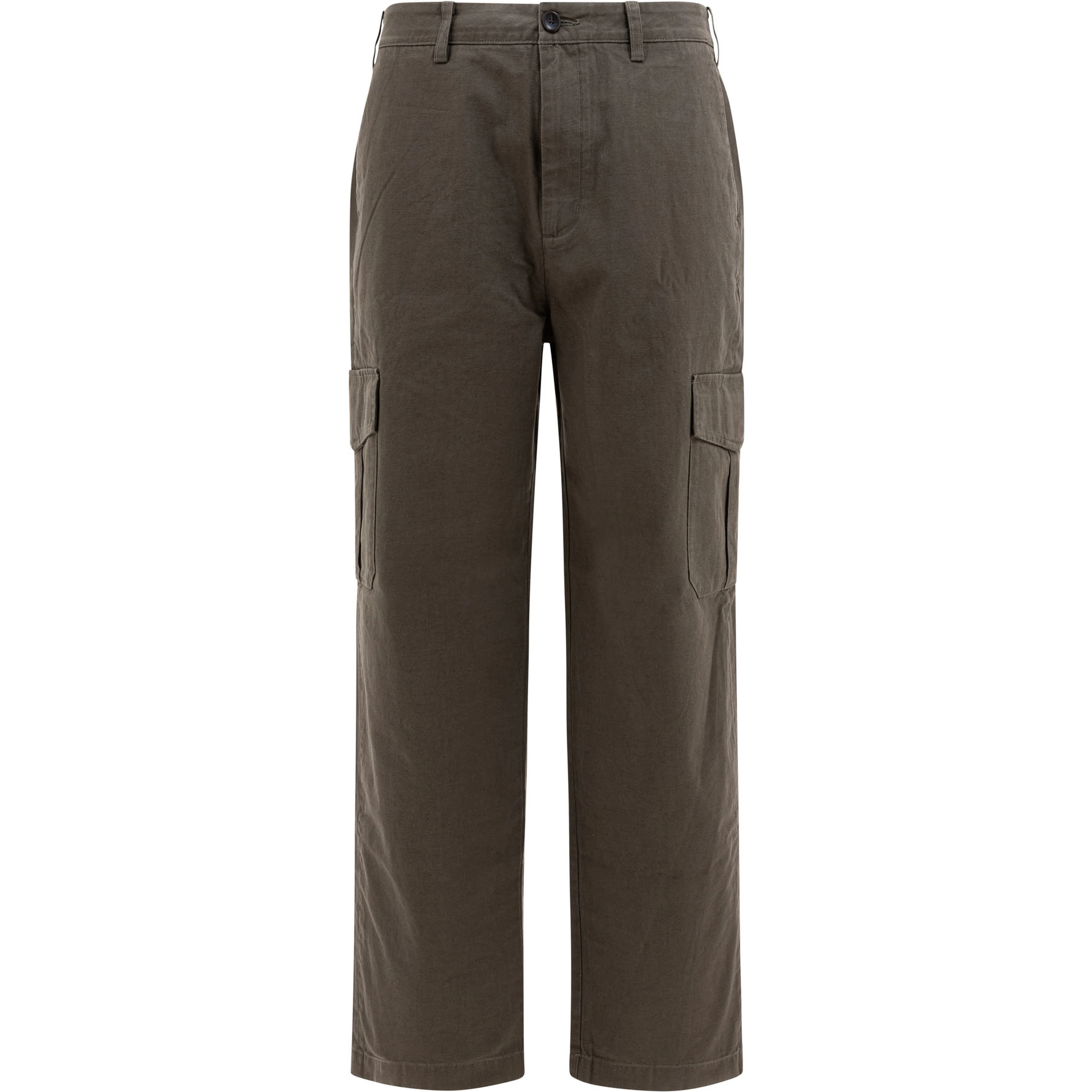 Cotton and linen cargo trousers