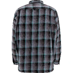 Padded check overshirt