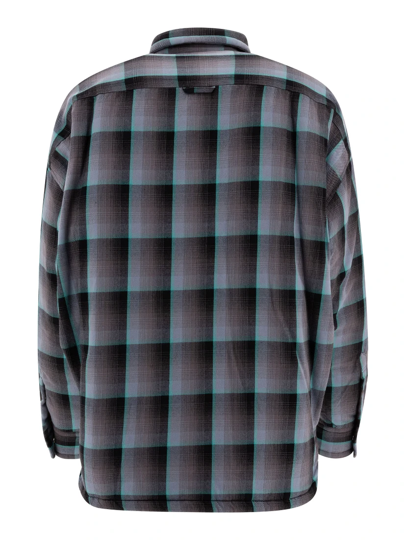 Padded check overshirt