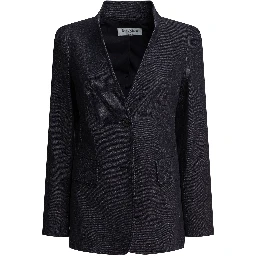 Denim-effect blazer