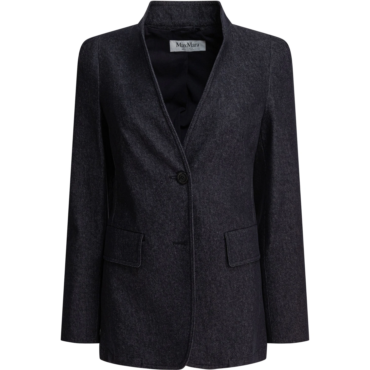 Denim-effect blazer