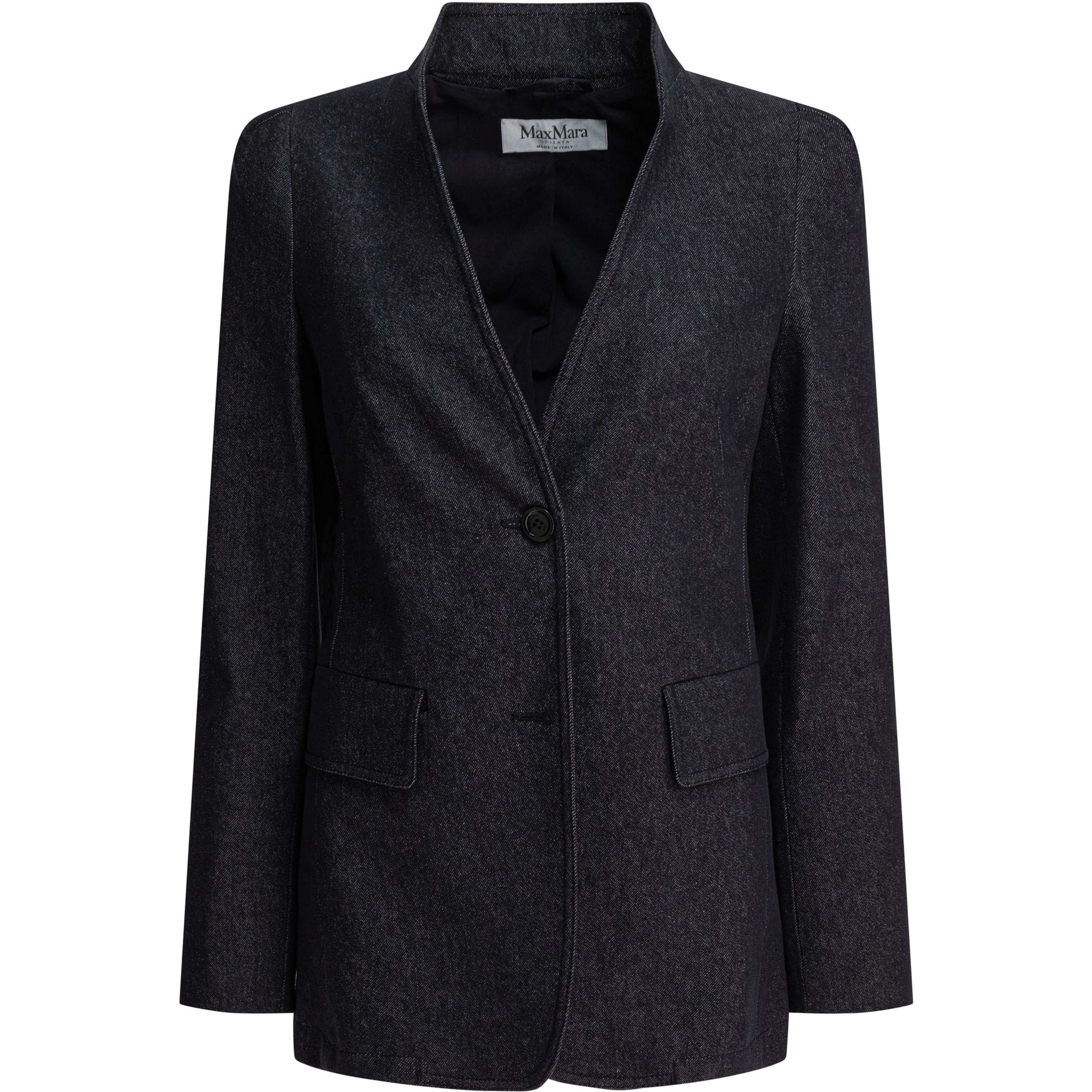 Denim-effect blazer