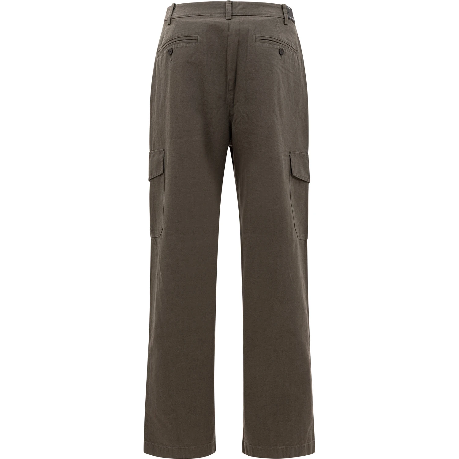 Cotton and linen cargo trousers