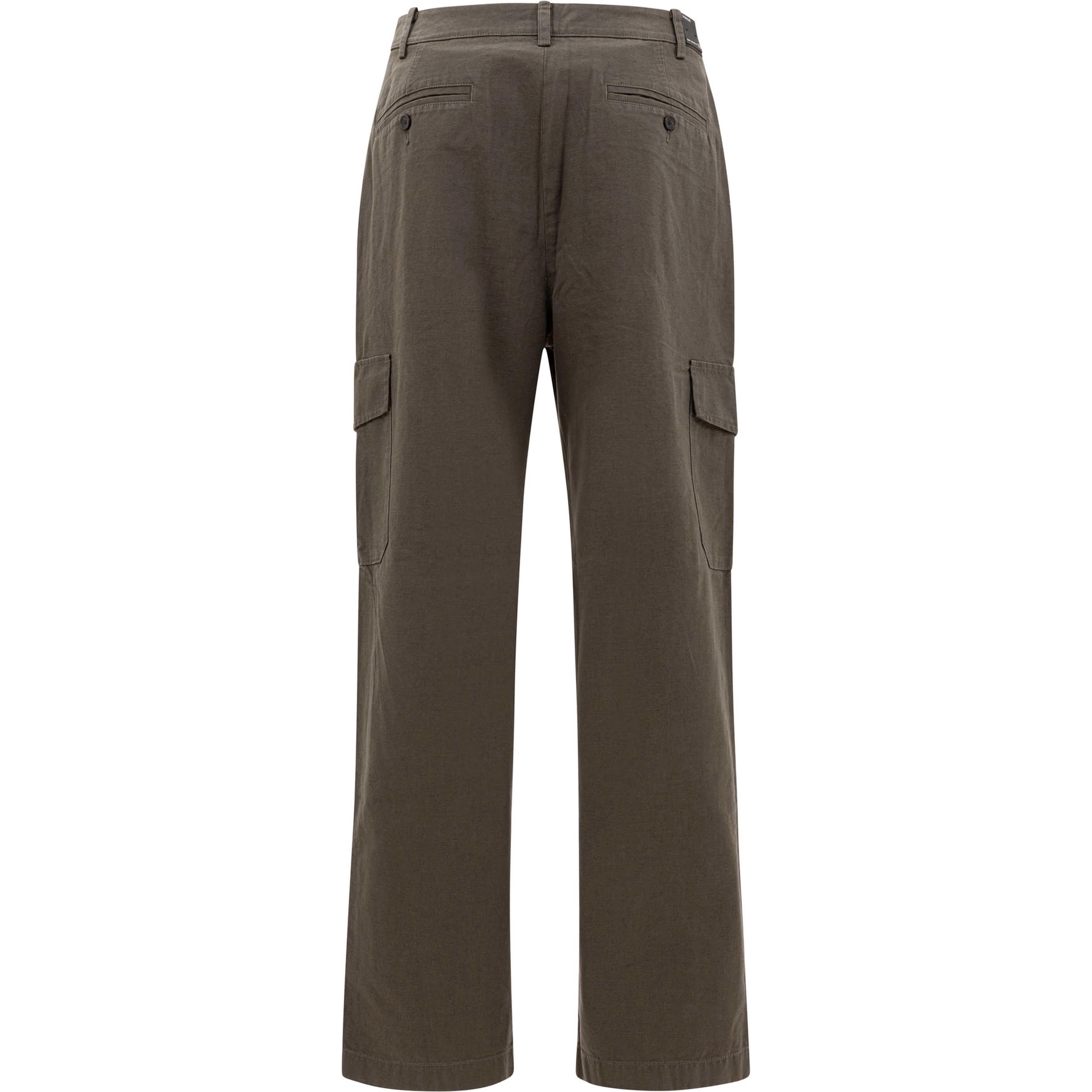 Cotton and linen cargo trousers