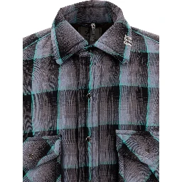Padded check overshirt