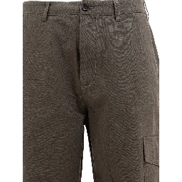 Cotton and linen cargo trousers
