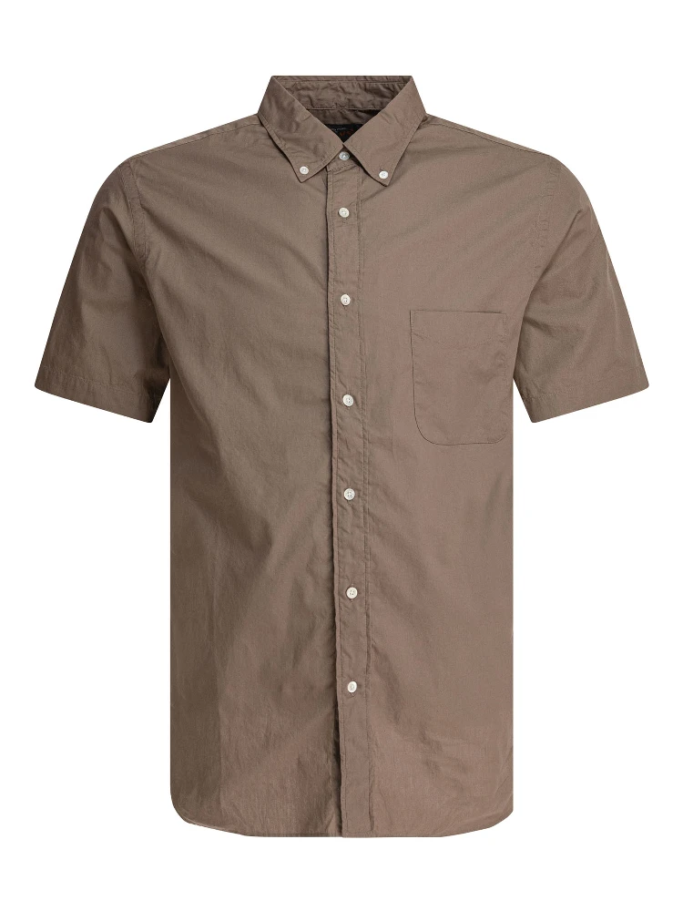 Shirt with button-down collar