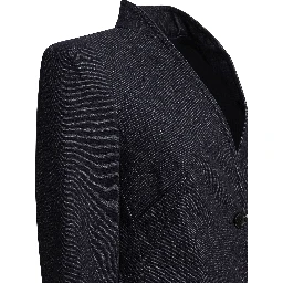 Denim-effect blazer