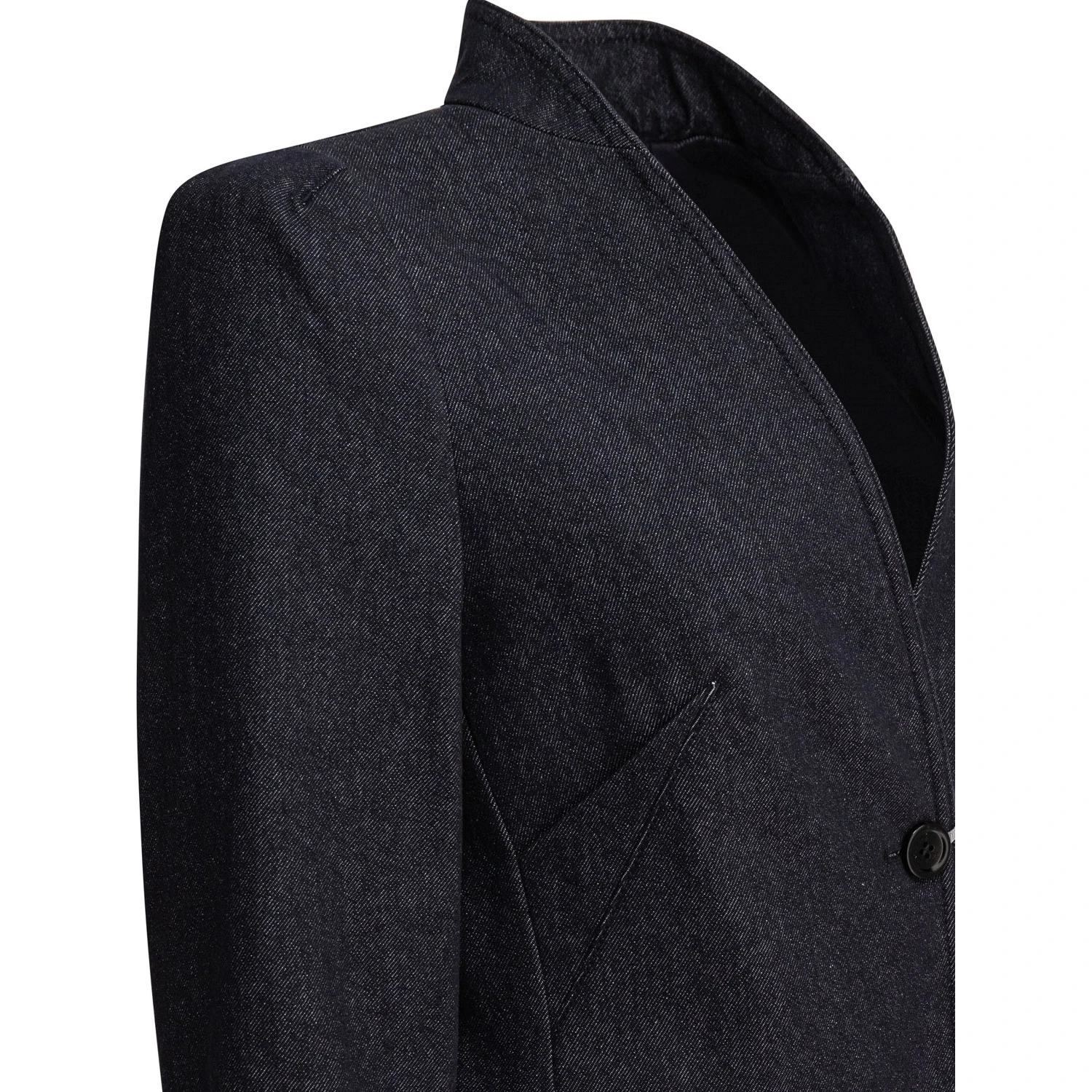 Denim-effect blazer