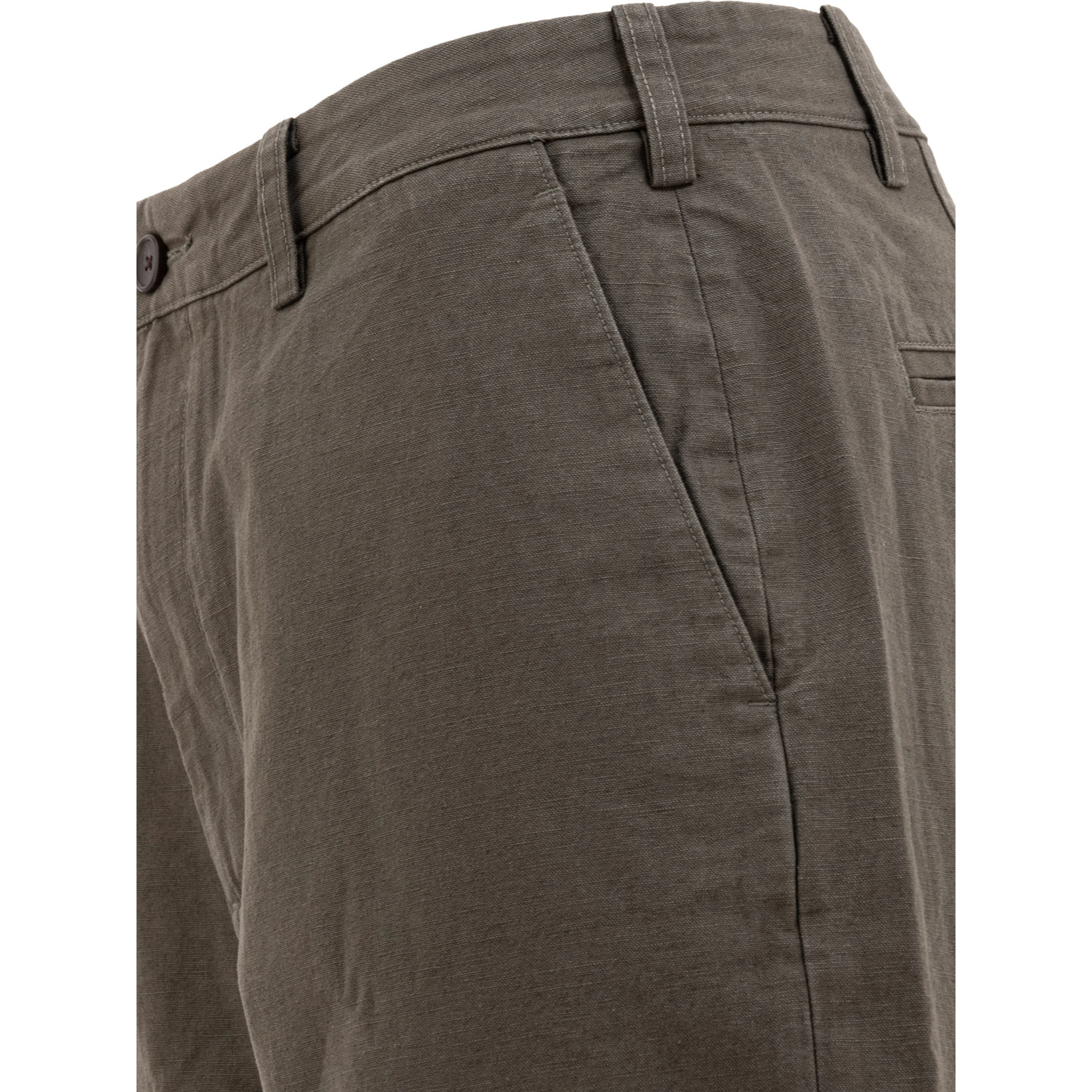 Cotton and linen cargo trousers