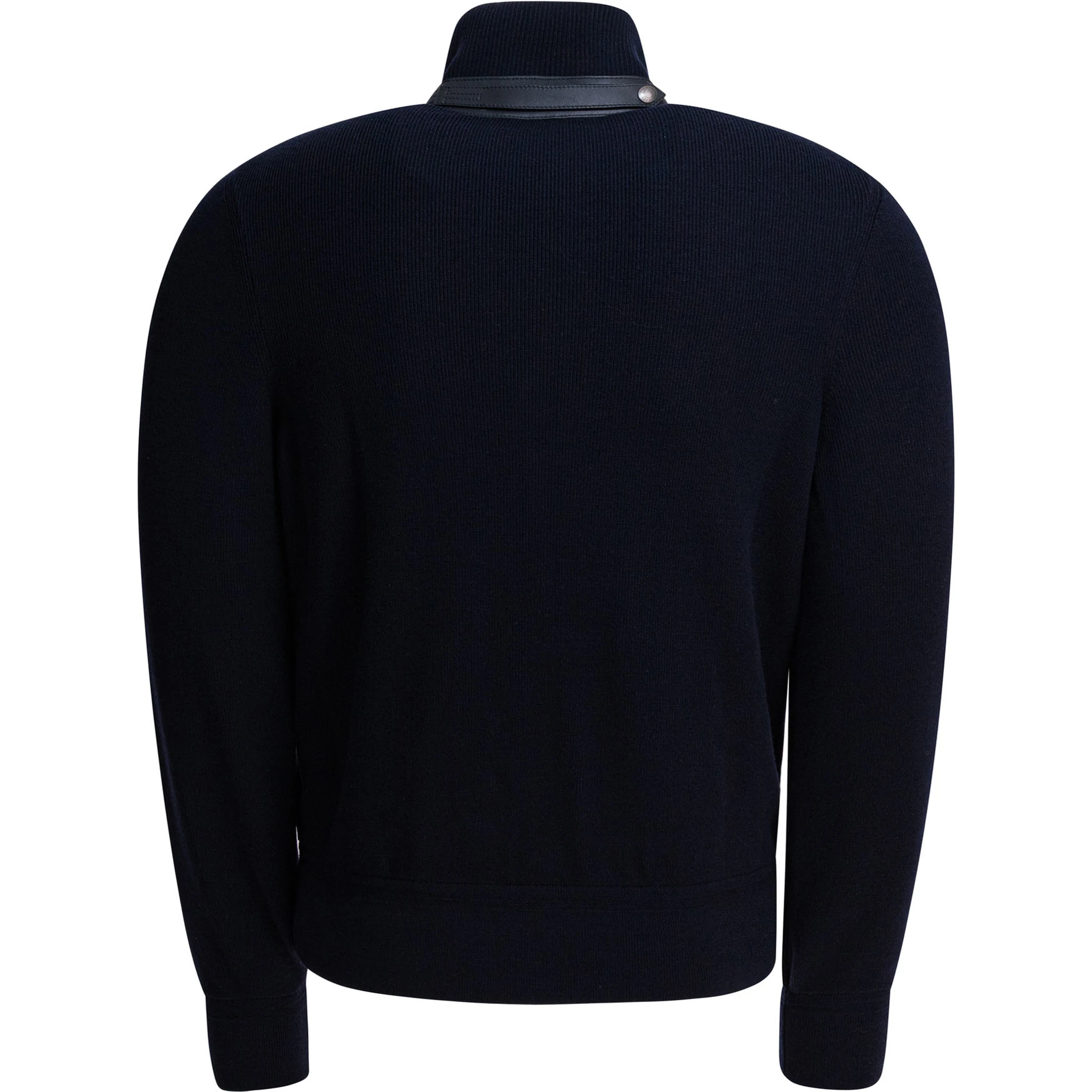 Nylon and wool short down jacket