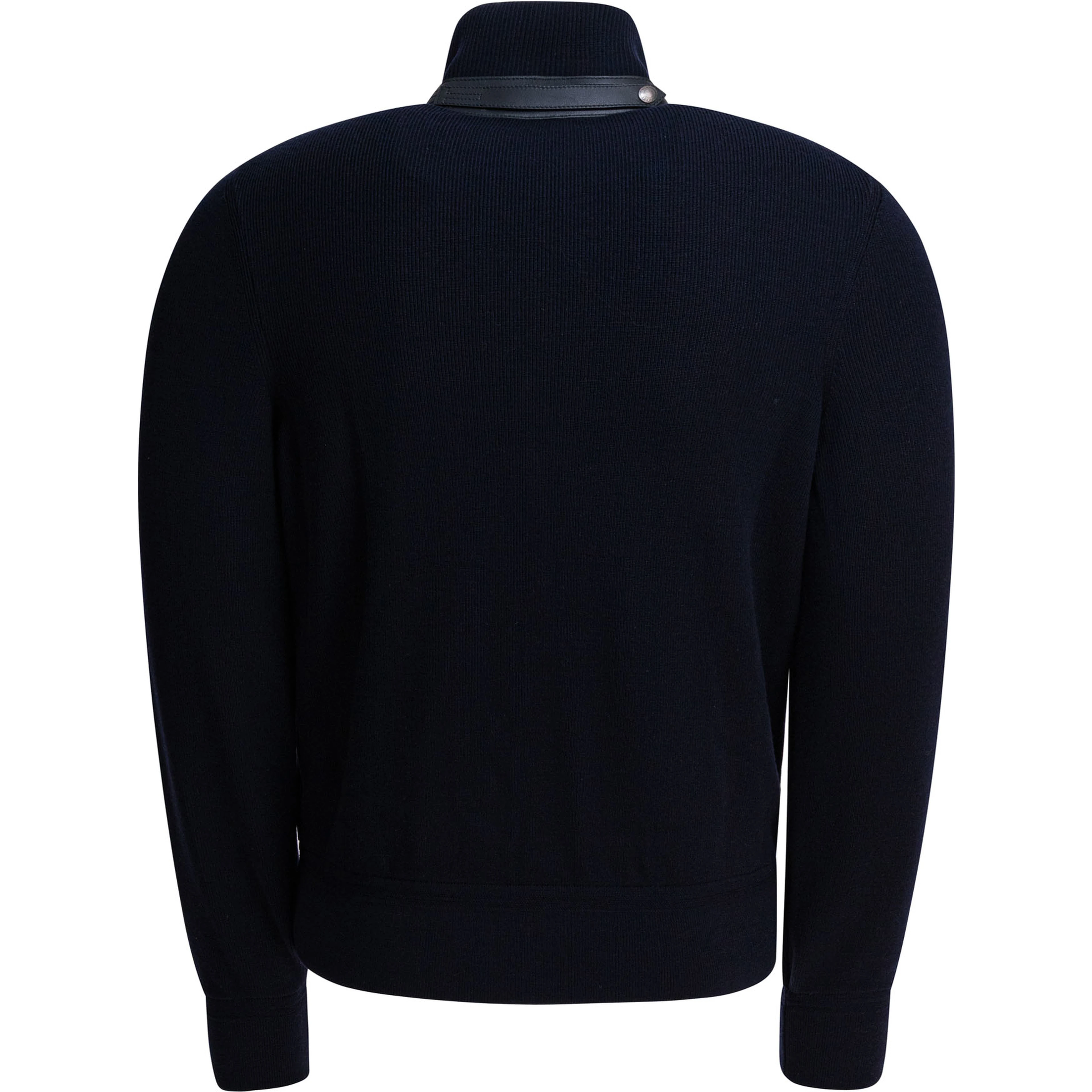 Nylon and wool short down jacket