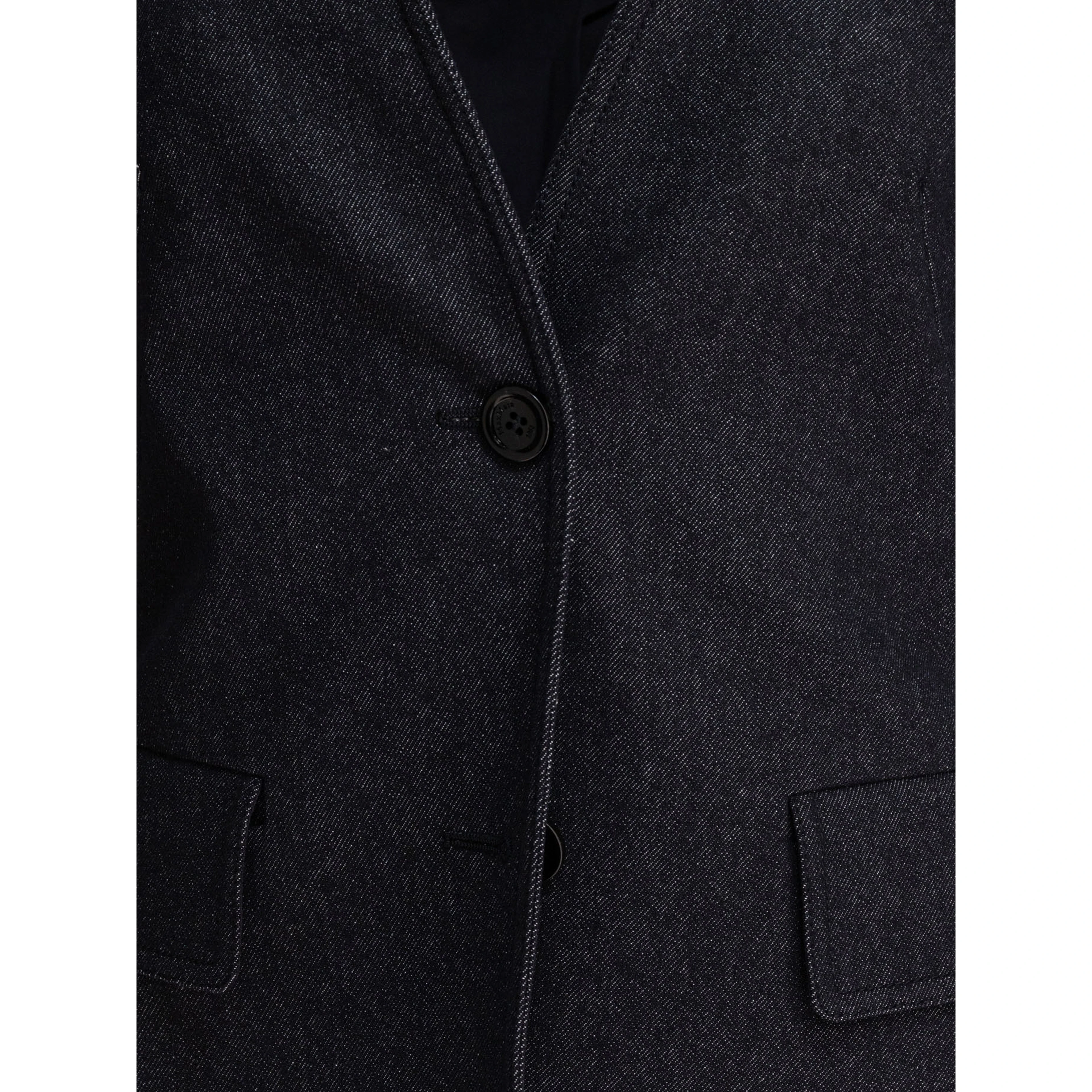 Denim-effect blazer