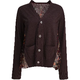 Cardigan with floral print