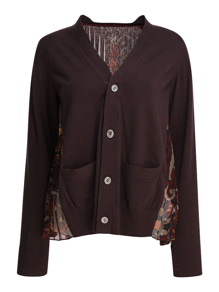 Cardigan with floral print