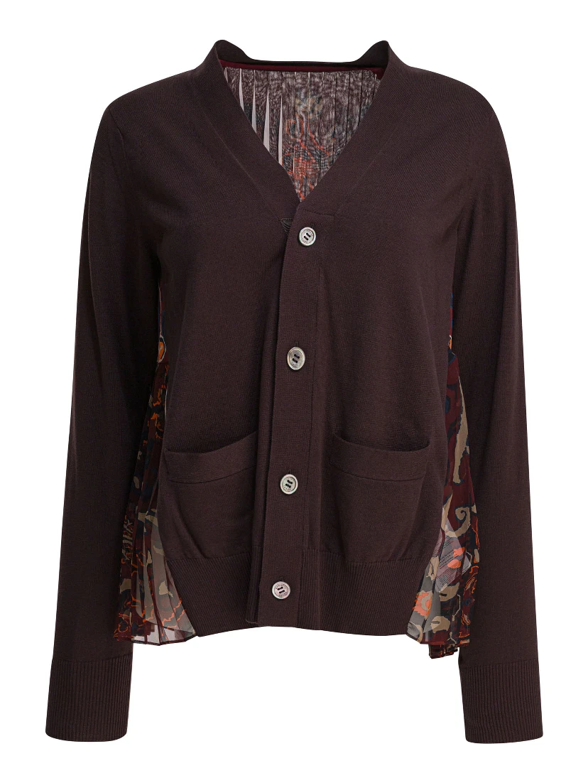 Cardigan with floral print