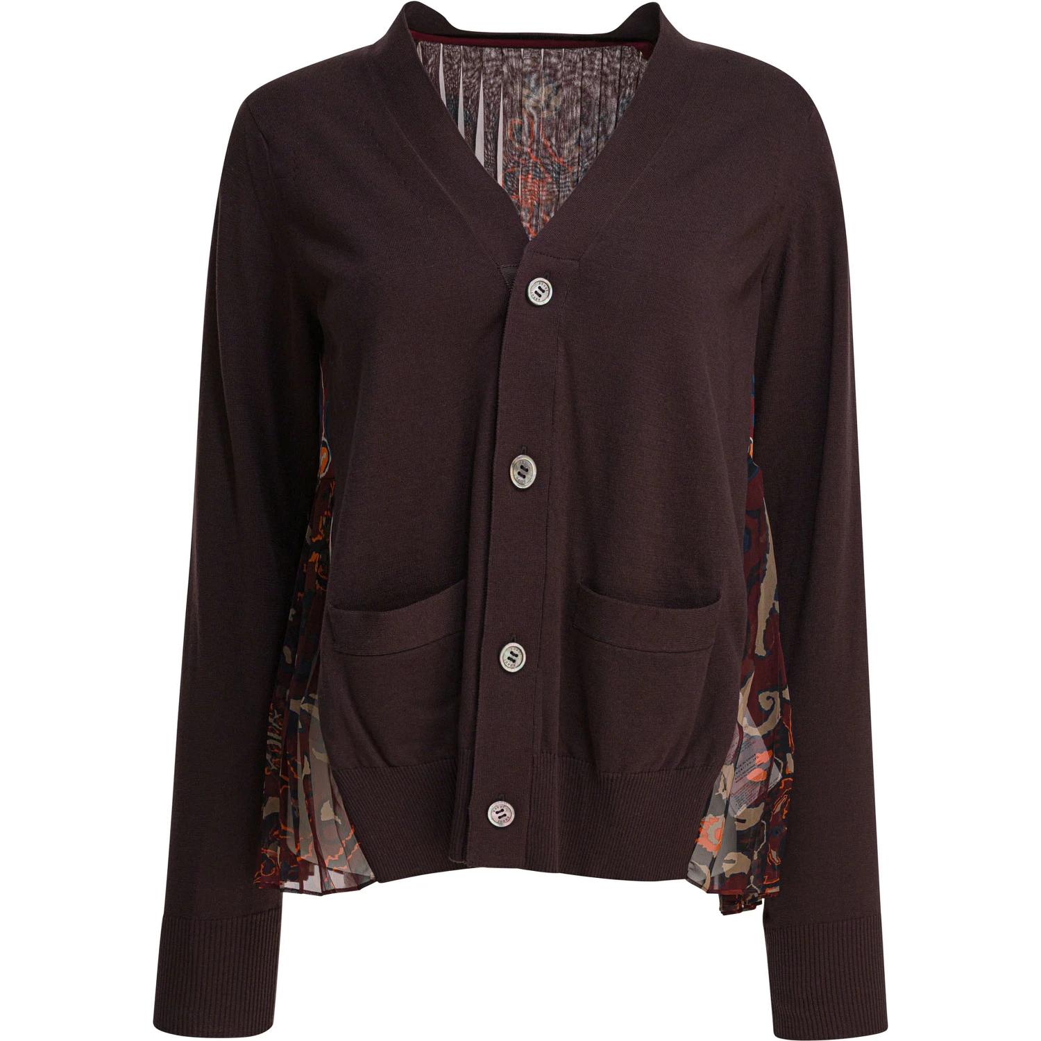 Cardigan with floral print