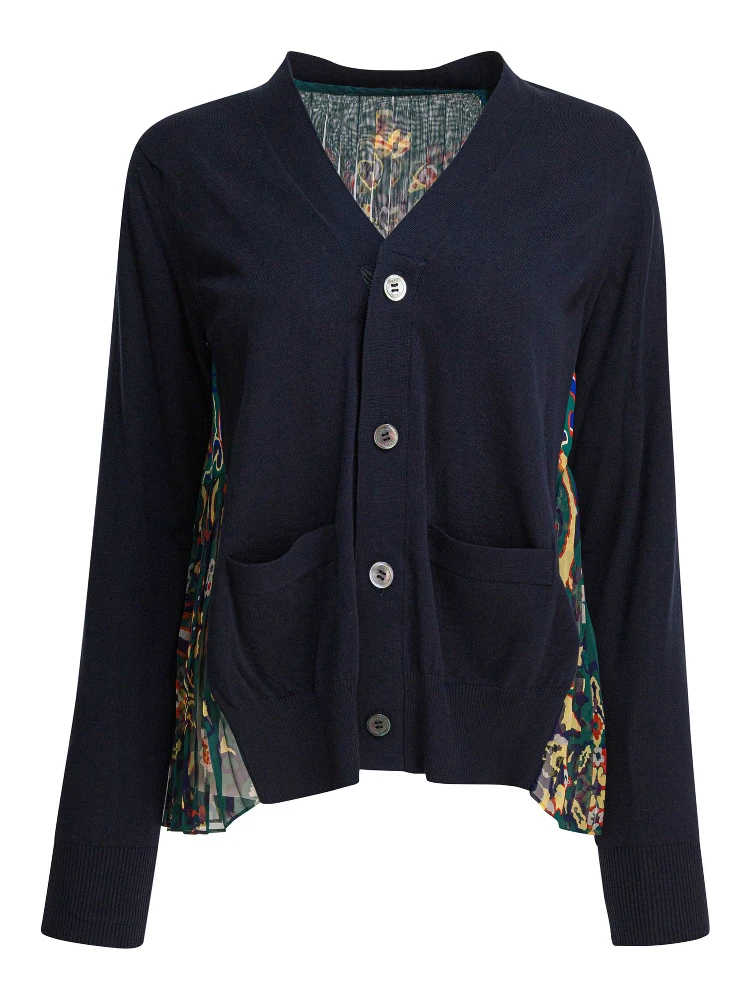 Cardigan with floral print
