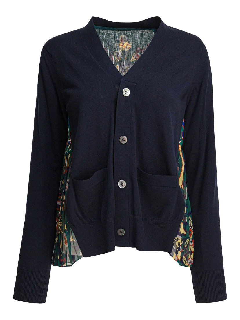 Cardigan with floral print