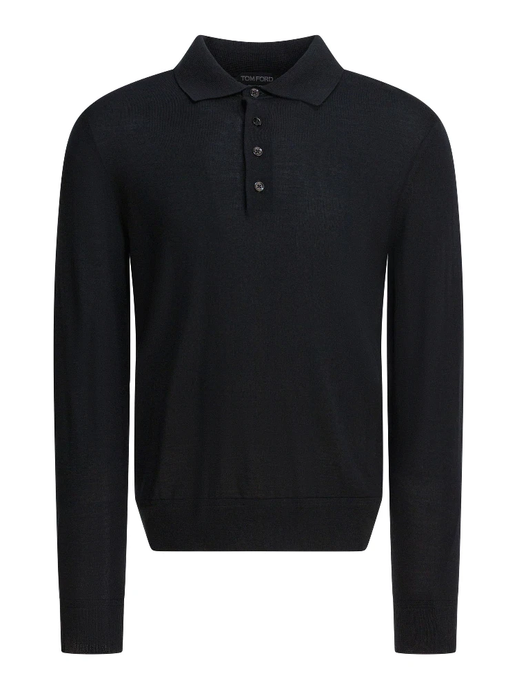 Long-sleeved polo shirt