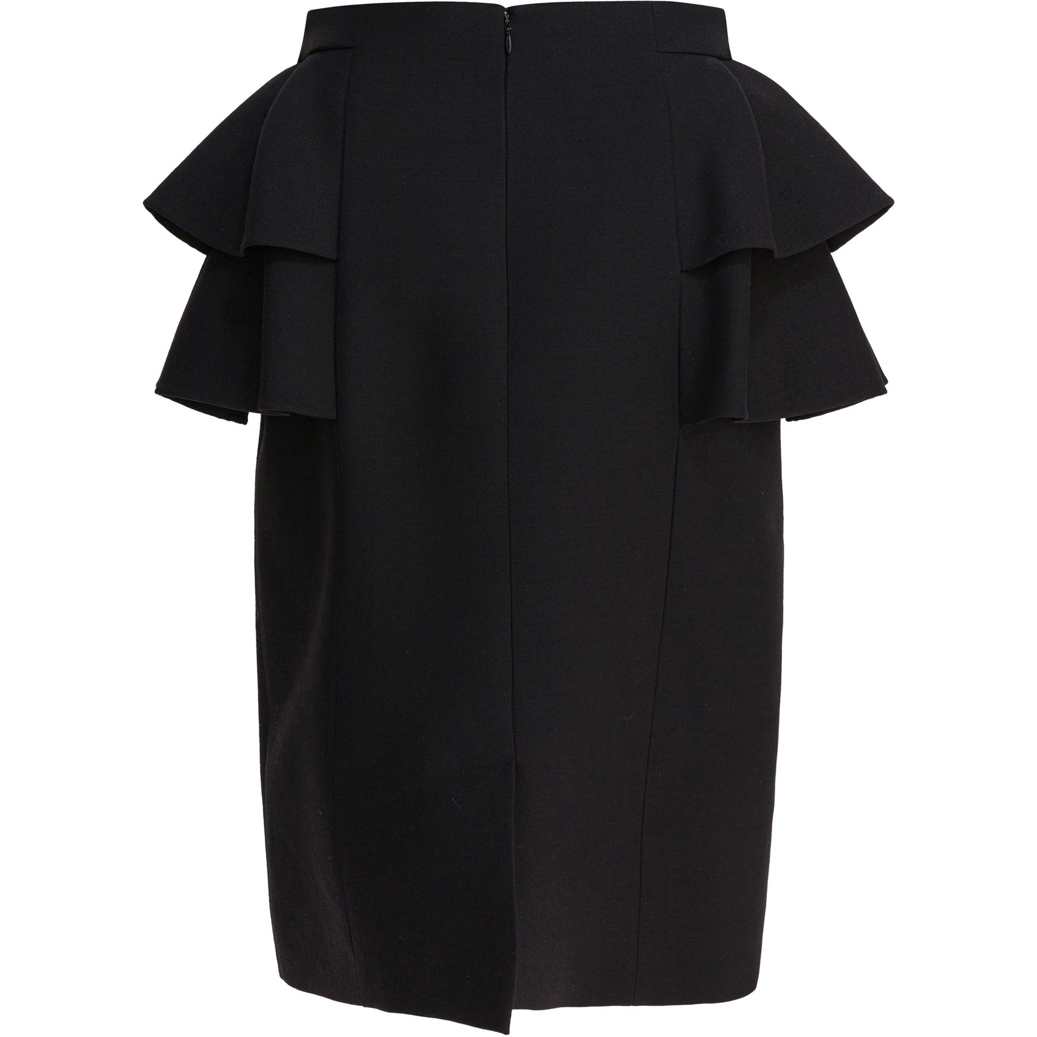 Wool and silk midi skirt