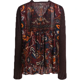 Cardigan with floral print