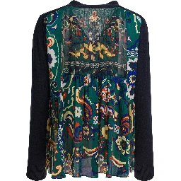 Cardigan with floral print