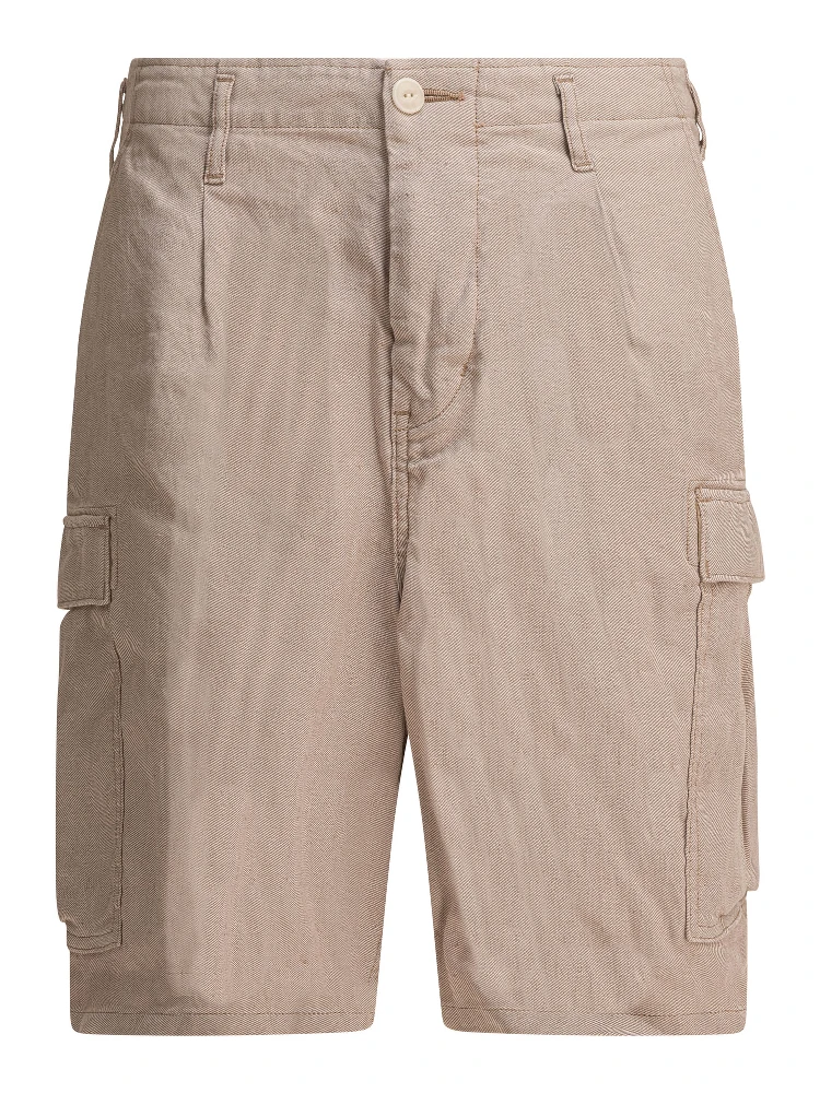 Linen cargo shorts