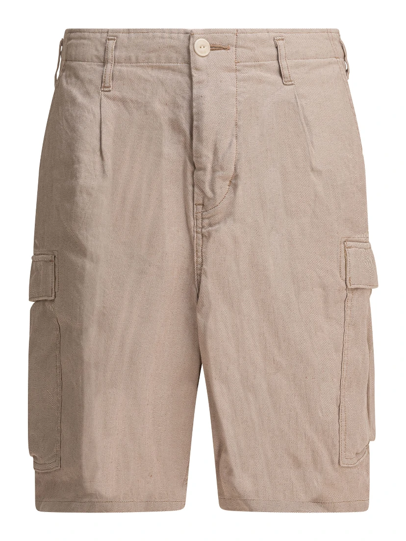 Linen cargo shorts
