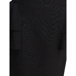 Wool and silk midi skirt