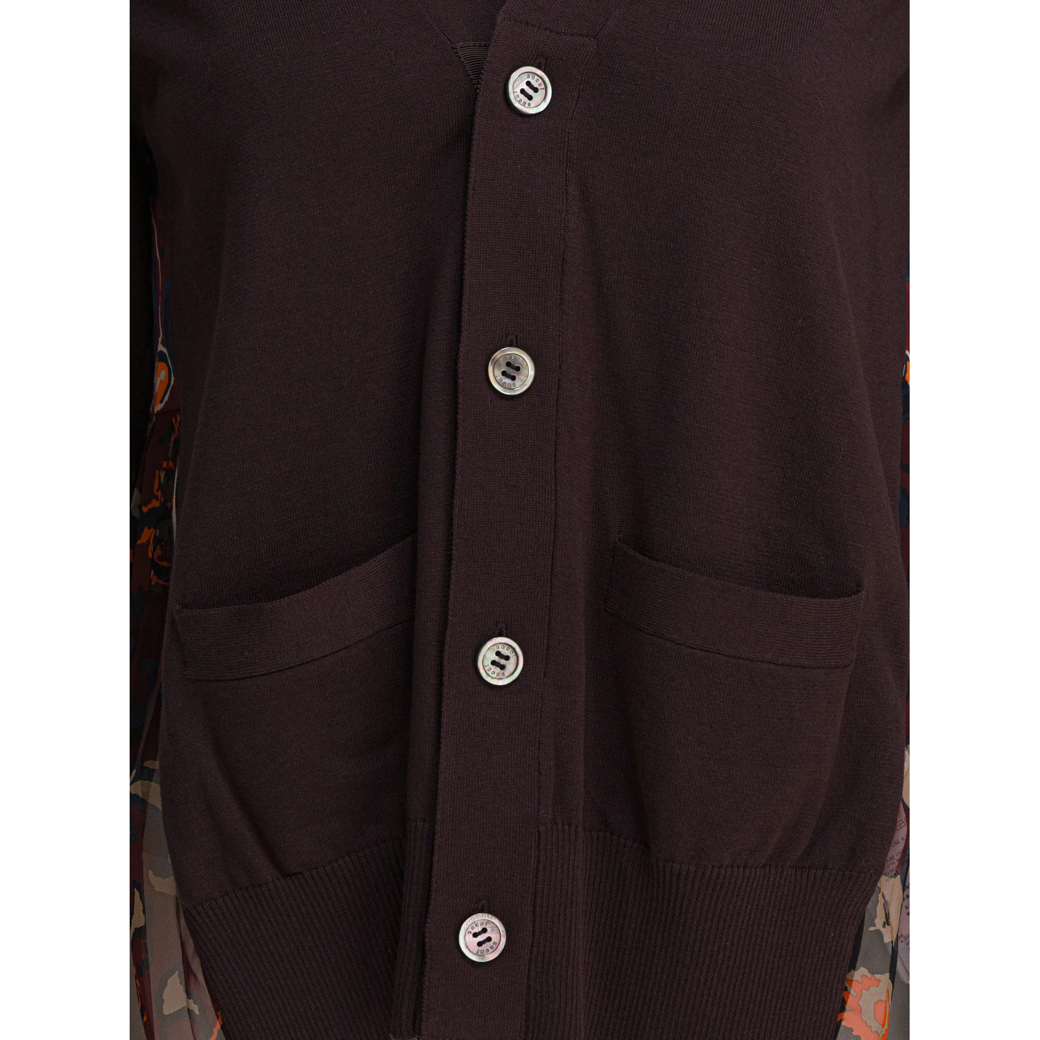 Cardigan with floral print