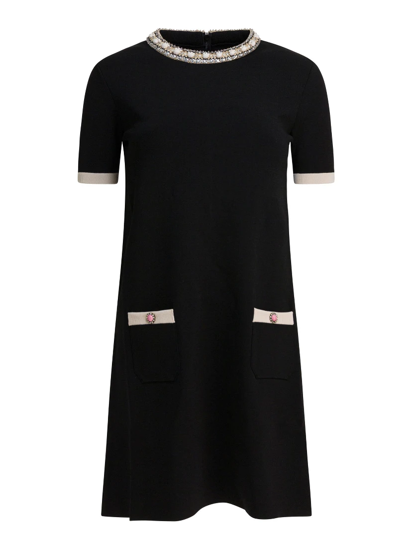 Embellished choker dress