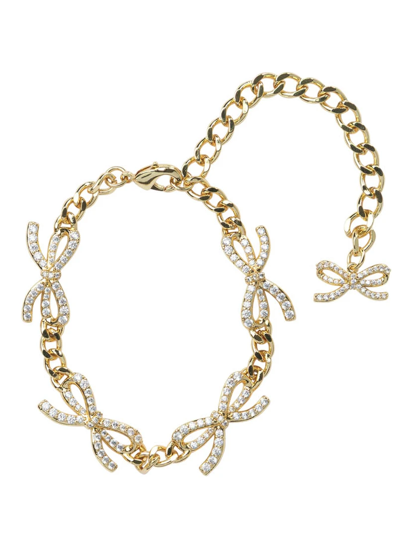 سوار على شكل فيونكة مرصع بالكريستال