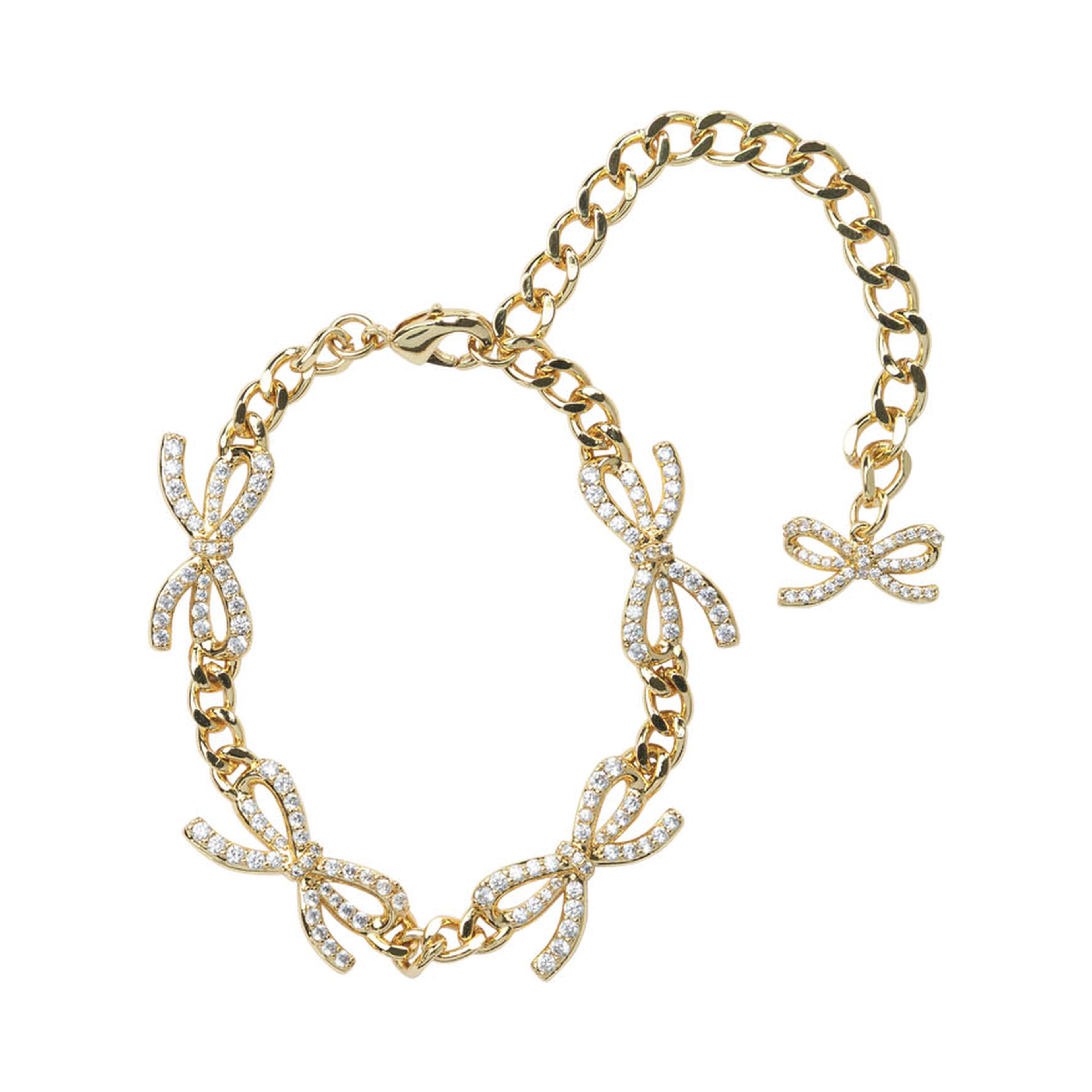 Crystal bow bracelet