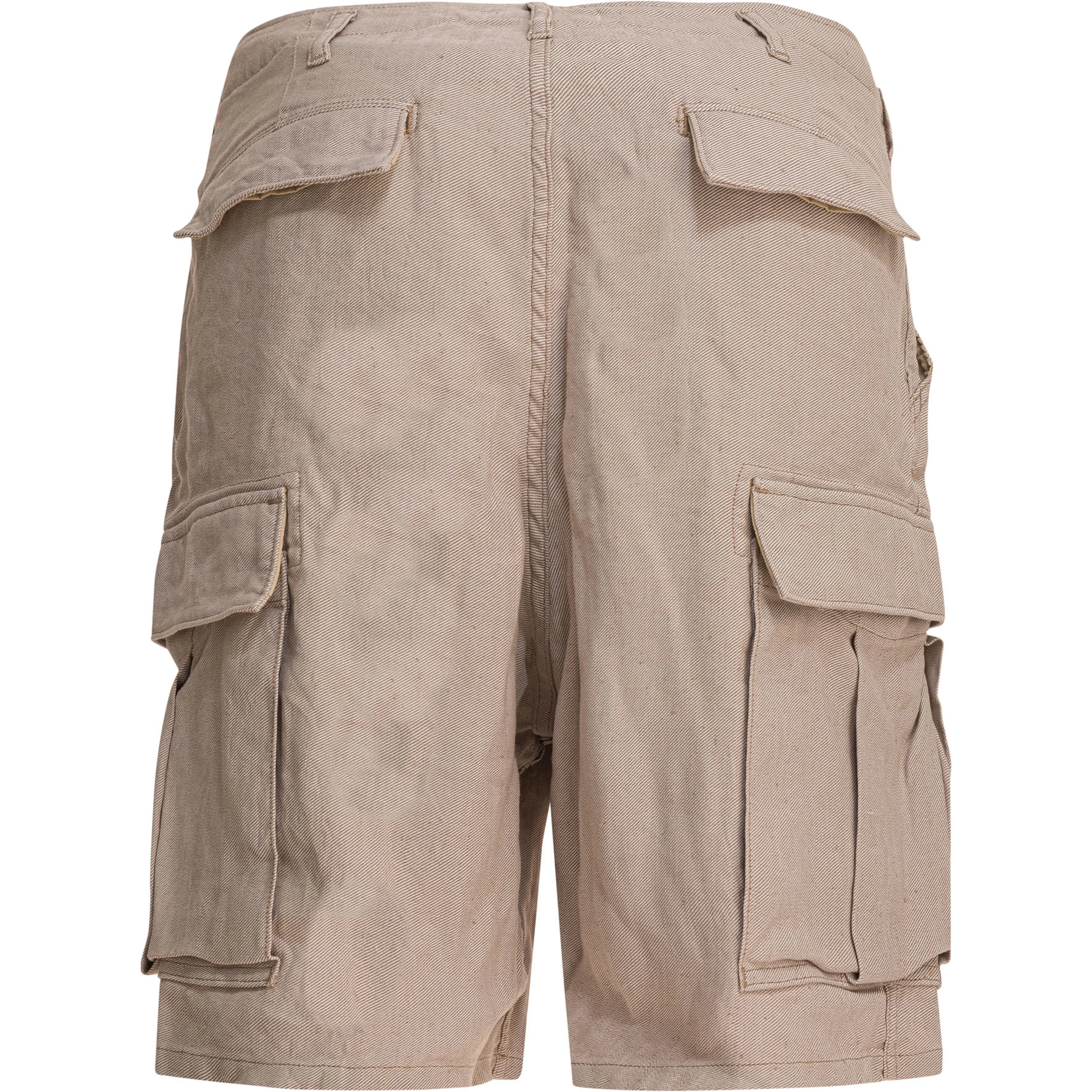 Linen cargo shorts