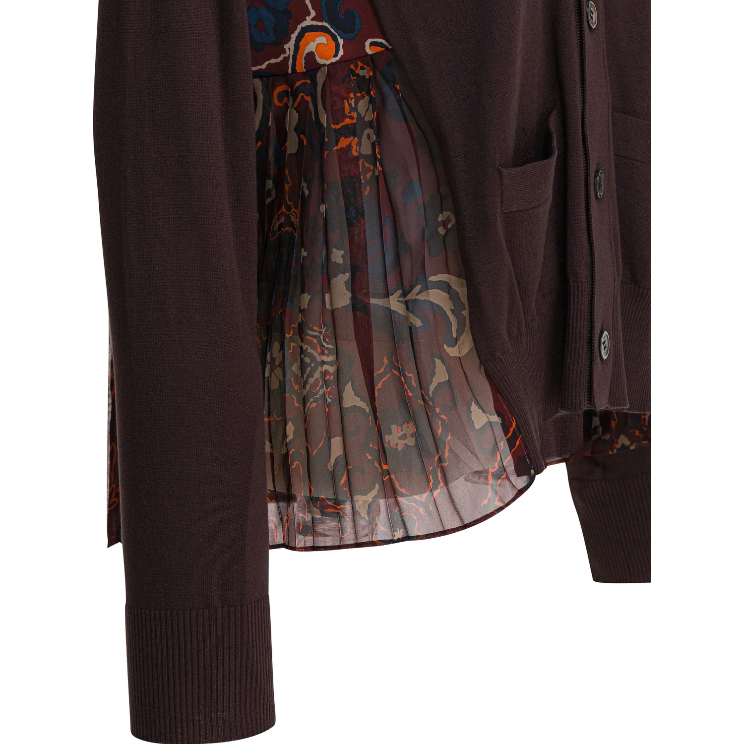 Cardigan with floral print